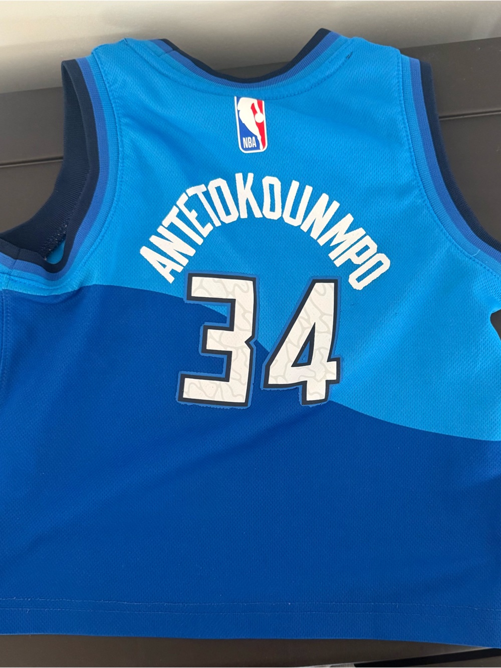Toddler (3T) Milwaukee Blue Basketball Tank Top Jersey - #34 Antetokounmpo